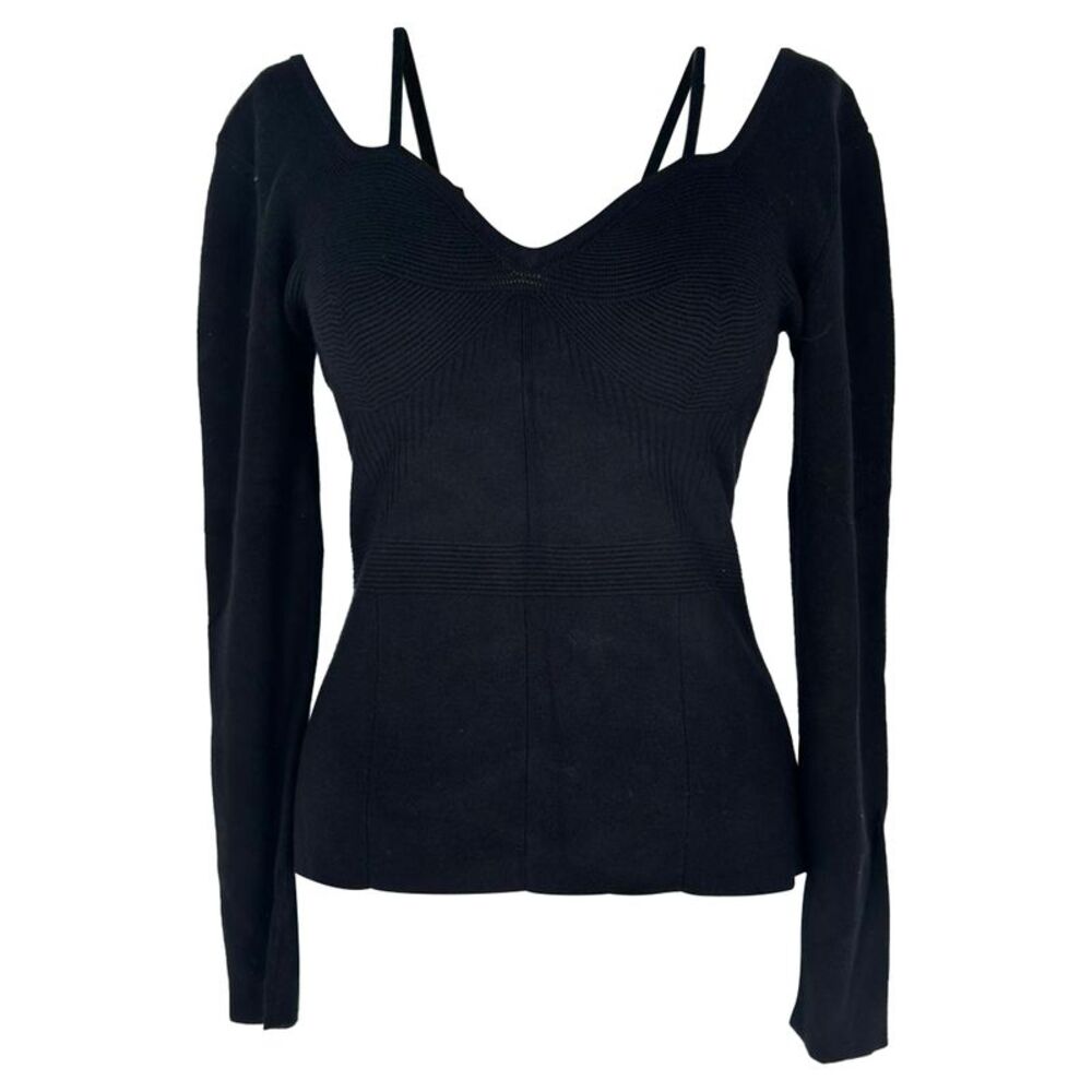 Altuzarra Sweetheart Neckline Sweater in Black Viscose